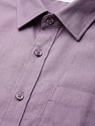 Image of Men's Regular Fit 100% Cotton Solid Casual Shirt