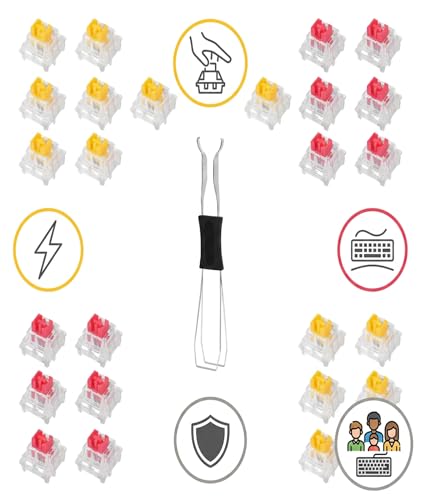 Image of 40PCS Keyboard Switches, Mechanical Keyboard Switches with Keycap Puller, Enhanced Typing and Gaming Performance