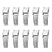 Produktbild 10 Stück/All Silver Buckle Edelstahl Ausklappen Buckle faltbare Double Push Buckle 12mm-22mm Größe auswählen,STABIL UND LANGLEBIG (Size : 15mm)