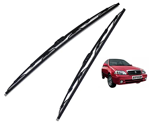 Image of Euro Care Metal Type Wiper Blade Compatibility with Maruti Suzuki Esteem Windshield Car Wiper Blade Size D-20,P-18