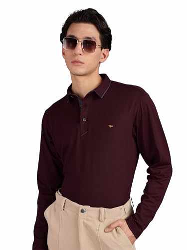 Image of STELLERS Men's Full Sleeve Polo T-Shirt | Premium Cotton | streatchable | Enzyme bio Washed | Feather Touch Feel | Sustainable