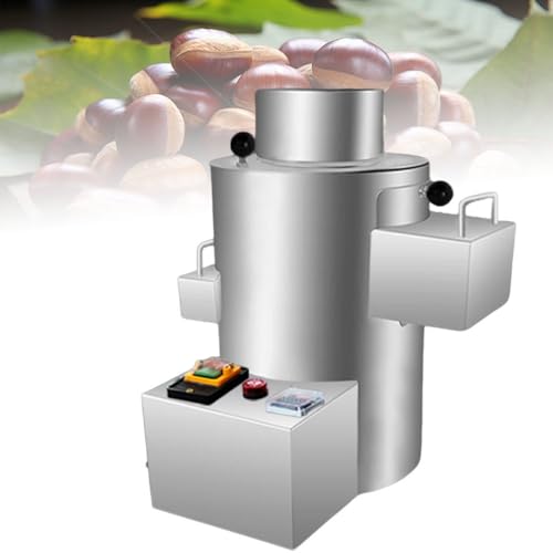 ShaiVrissian Peladora Y Desgranadora De Castañas Automática,Máquina Peladora Profesional De Acero Inoxidable,Alta Eficiencia,para Fruterías Y Procesamiento De Alimentos 8blades