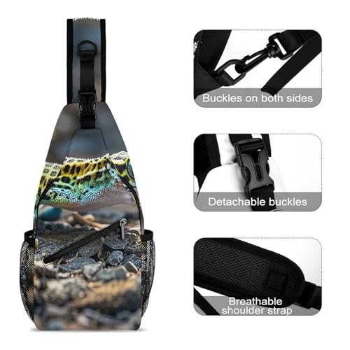 Morrales tipo Sling para hombre y mujer, tamaño grande 15x8x4 pulg miniatura 3