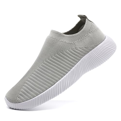 Women Walking Shoes Slip On Tennis Sneakers Non-Slip Gym Workout Mesh Casual Sock Trainers Breathable Lightweight Comfortable