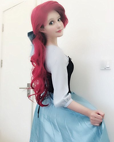 Amazon.co.jp: cnstone コスプレウイッグ 人魚姫 ウィッグ