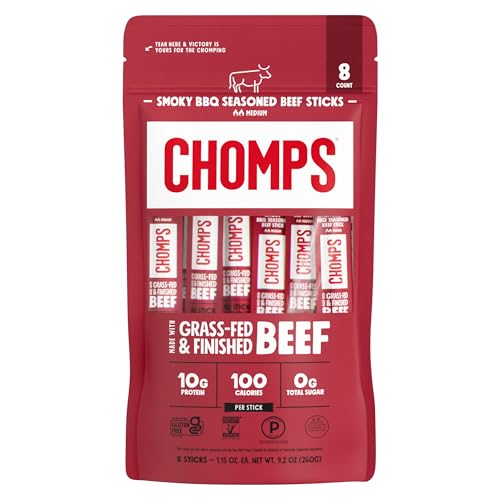 CHOMPS Smoky BBQ Beef Sticks 8ct, 1.15 OZ