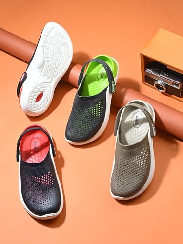 Image of Men EVA Clogs with Adjustable Back Strap | Lightweight Cushioned Footbed | Anti-Slip Sole | Everyday Wear Indoor & Outdoor Sandals for Men