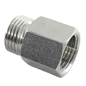 Fittingstore Edelstahl Reduziernippel 1/2' x G 3/4'