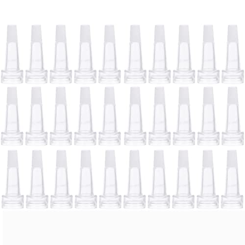 Glass Bottle Serum Vial Dropper - Transparent Silicone Trumpet Dropper Cap for 5ml/7ml/15ml/20ml/30ml Essential Oils Bottle with Inner Bottle Diameter 20mm (30)