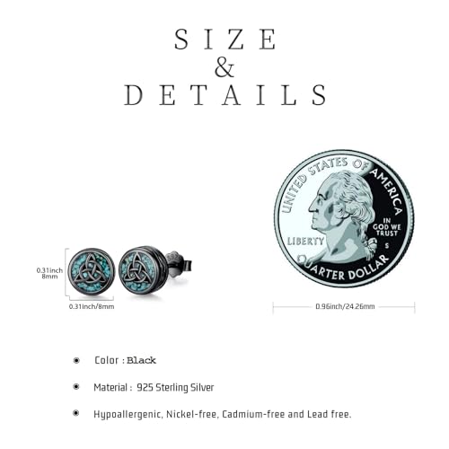 Pendientes celtas joyería irlandesa de plata de ley 925 unisex 5