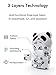 Giftty Baby Teething Mitten Panda Hand Teether Soothing Glove Wearable Teething Toy with Crinkle Sound, Multi Textured for Infants 3-12M (1 Pair)