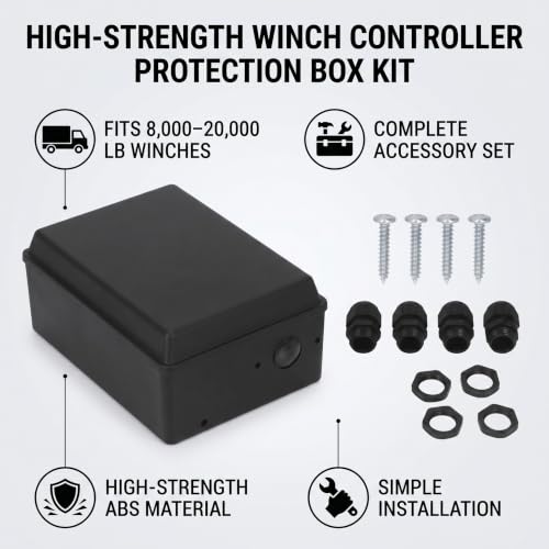 Caja control remoto para winch eléctrico ABS compatible 8000-20000LB miniatura 5