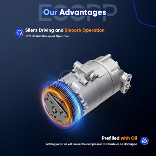 Image of ECCPP AC Compressor with Clutch 2003-2008 for Pontiac Vibe 1.8L AC Compressor