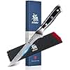 KYOKU Gin Series Boning Knife, 7" Butcher Knife, Japanese VG10 Damascus Stainless Steel Kitchen Knife with Silver Ion Blade G10 Handle Mosaic Pin, Multipurpose Fillet Knife for Meat Fish & More