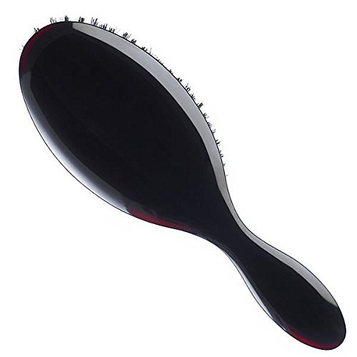 Kent CSFL Classic Shine Large Oval Cushion Straightening Brush and Hair Detangler - Natural Black Boar Bristle Hair Brush - Shine Hair Brush and Scalp Scrubber for Long Thick Hair + Hairbrush Cleaner - Image 3