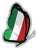 KW Vinyl Italy Flag Butterfly Truck Car Window Bumper Sticker Decal 5'