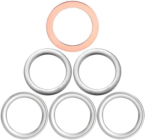 Differential and Transmission Drain Plug Crush Washers Gaskets Fits for Toyota 4runner Tacoma Tundra FJ cruiser Land Cruiser, Replacement for the part# 12157-10010 90430-24003 90430-18008