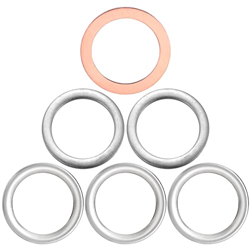 Image of Differential and Transmission Drain Plug Crush Washers Gaskets Compatible with 4Runner T acoma T undra FJ Cruiser Land Cruiser, Replacement for The Part# 12157-10010 90430-24003 90430-18008