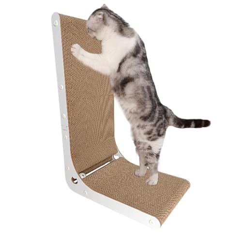 Tablero rascador para gatos, cartón rascador para gatos - Almohadilla rascadora en forma de L para gatos,Tablero rascador de relajación Vertical para gatos, montaje en pared para gatos de interior, su