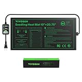 VIVOSUN Alfombra Calefaccional para Plantulas 25x52cm con Controlador de Temperatura Integrado, Crianza y Invernaderos