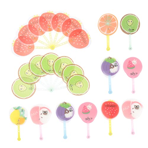 LIFKOME 12 Piezas Ventilador De Frutas Ventilador De Verano De Dibujos Animados Ventilador De Mano Para Niños Ventilador Plegable De Dibujos Animados Ventilador Plegable Para Niños
