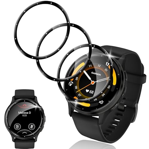 Nutmeg�y3���Z�b�g�zFor GARMIN(�K�[�~��) Venu 3 �p �t�B�� PET������ GARMIN Venu 3 �ی�t�B���� �����ߗ� �����^ �S�ʕی� �ϏՌ� �_�炩�� �����x�^�b�` ��U�h�~ �����z�� �C�A�Ȃ� �ȒP�\��t��