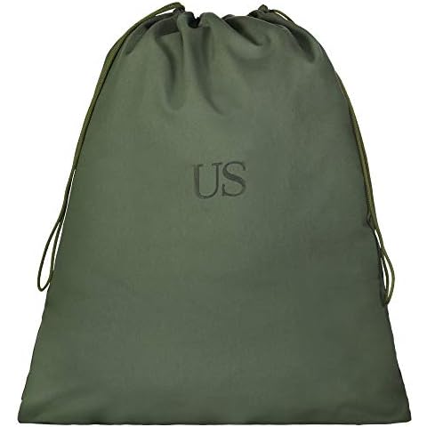 USGI US Military Barracks Cotton Canvas Laundry Bag, Olive Green Cover
