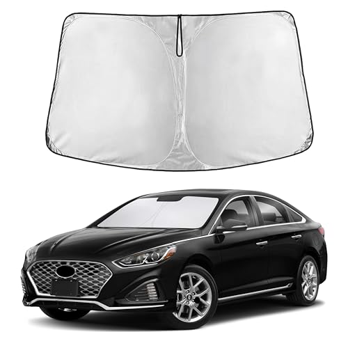 Image of EcoNour Windshield Sunshade Compatible for Hyundai Sonata 2015-2017 2018 2019, Sun Visor for Front Windshield & Window Sun Shade Cover, UV Heat Blocker & Protector, Car Accessories