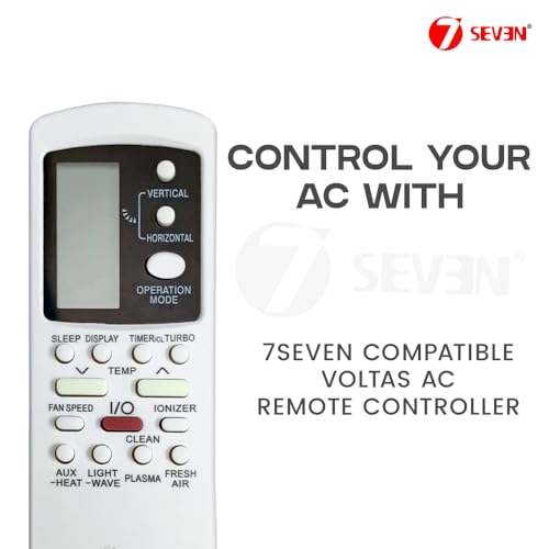 Image of 7SEVEN Compatible Voltas Ac Remote Original Model GZ-50GB-E1 Suitable for 1 1.5 2 ton Split or Window ac - Match Exactly with Old Model 88 Remote for Better Performance