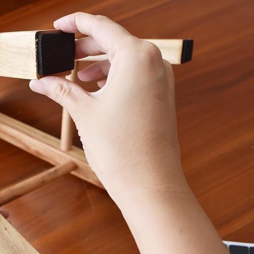 Image of MaruHub Non Slip Furniture Pads for Hardwood Floors - Furniture Leg Protectors for Chair, Table, Sofa - Self Adhesive Rubber Pads to Prevent Floor Scratches & Reduce Noise (Black, Model 3)