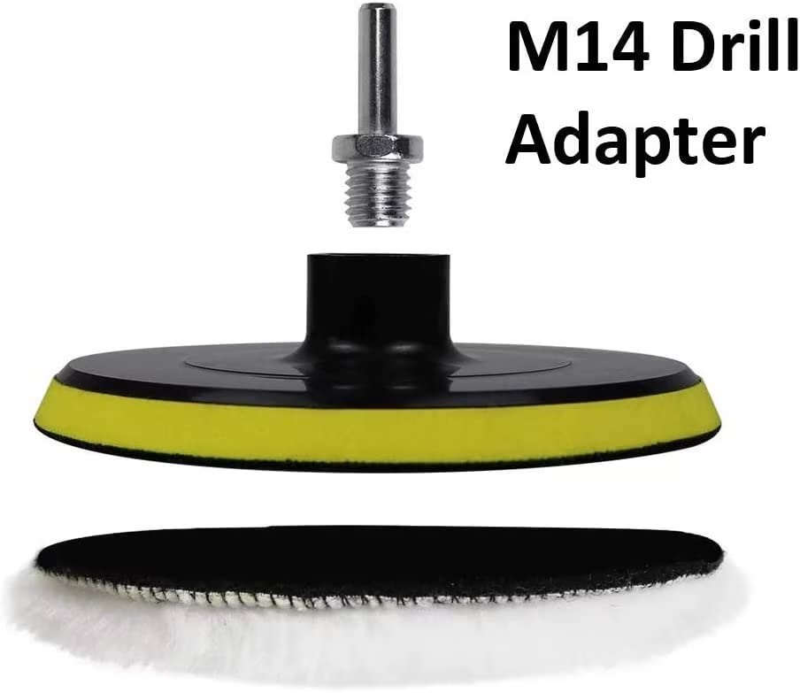 Image of IPELY 6 Pcs 6 Inch Wool Polishing Buffing Pad Polishing Buffing Wheel for Drill Buffer Attachment with M14 Drill Adapter (Pack of 2)