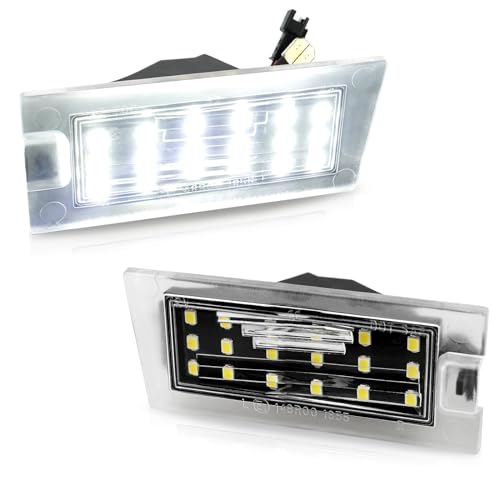 D-Lumina LED License Plate Light Tag Lamp Assembly for Je-ep Cherokee 2014-2018, Powered by 18-SMD 6000K White Tag Lights, Pack of 2