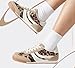 LUCKY STEP Women's Fashion Sneakers Thin Sole Lace up Tennis Shoes Lightweight Walking Running Gym Workout Classic Retro Footwear Anti Slip Trainers(Leopard,9 B(M) US)