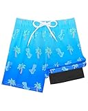 Resiprolty Toddler Swim Trunks Size 7 with Compression Liner Quick Dry Toddler Bathing Suits Boys Swim Shorts Swimsuit Boy Kids Swimwear
