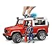 Bruder Land Rover Fire Department Vehicle with Fireman