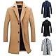 Stilvolle Oberbekleidung Herren Winter Trenchcoat mit klassischem Revers geeignet für jeden Anlass (3XL Schwarz)