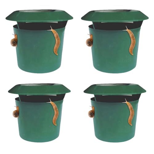 Schneckenschutz,4 Stück Wiederverwendbare Schneckenfalle Garten, Bierfalle Schnecken, Schneckenfallen, Bierfallen für Schnecken, Umweltfreundliche Schneckenabwehr Schneckenbekämpfung (4, Grün)