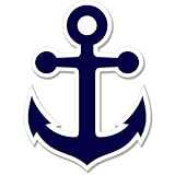 AK Wall Art Anchor Nautical Navy Vinyl Sticker - Car Phone Helmet - Select Size