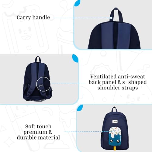 Image of F Gear Cocoa 23L Backpack|Soft Touch|Colourful & attractive theme brings a fun space-inspired look|with two Spacious Compartments,1 Front Pocket & Water Bottle Holder