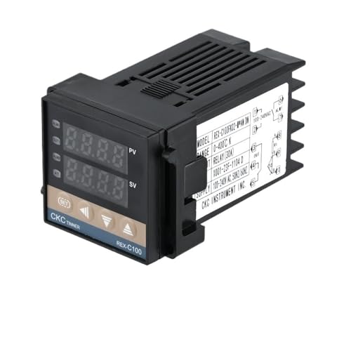 Controlador PID REX-C100 con relé de 30A para mantener temperatura estable sin variaciones