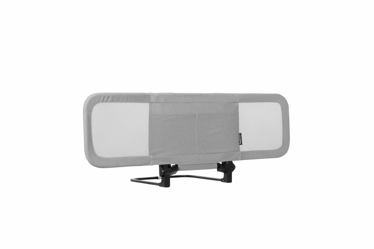 Casualplay Safe Night. Barriera per letto portatile, con piegatura indipendente dai lati. Estensibile fino a 120 cm, Grigio