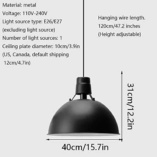 Lampe suspendue rustique noire pour salle à manger et cuisine