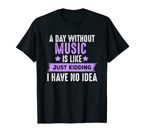 A Day Without Music T-shirt, Gifts For Musicians Music Lover