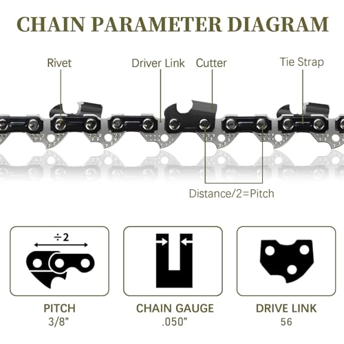 16 Inch Chainsaw Chain S56, 3/8