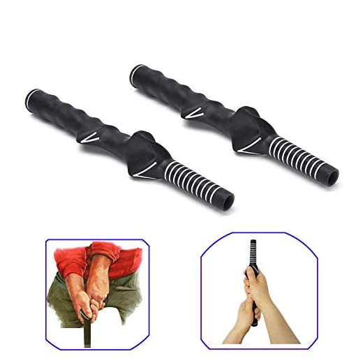 SUNTRADE Golf Club Grip Golf Swing Trainer Training Grip,Teaching Right-Handed Practice Aid,Set of 2