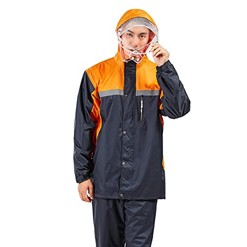 Traje impermeable para lluvia para hombre y mujer color amarillo talla L miniatura 2
