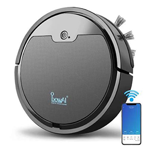POXIAO Robot aspirapolvere, 3-in-1 Aspirapolvere, spazzare e Lavare, Wi-Fi, Controlli App, a Basso Rumore Low Ricarica USB Robot aspirapolvere, pulisce Il Pavimento Duro al Tappeto