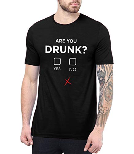 Black Graphic Tees for Men - Humor Sarcastic Funny T Shirts Best Gift for Men [40007014-AC] | Drunk, L