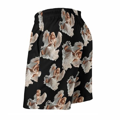 Angelsplaying Harp Mens Swim Trunks Quick Dry Board Shorts Beach Swimwear Bathing Suits4