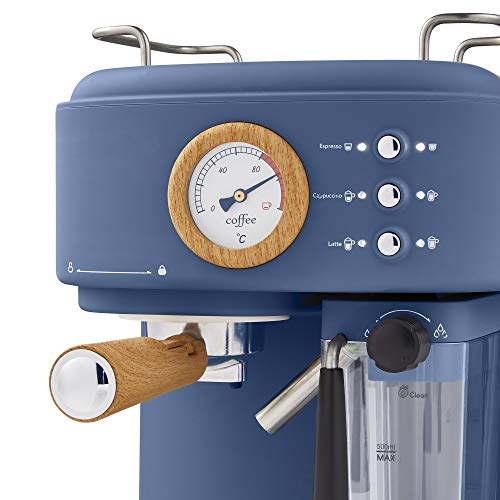 Swan-Nordic-One-Touch-Espresso-Machine-Blue-15-Bars-of-Pressure-Milk-Frothing-Steamer-17L-Tank-Scandi-style-SK22150BLUN